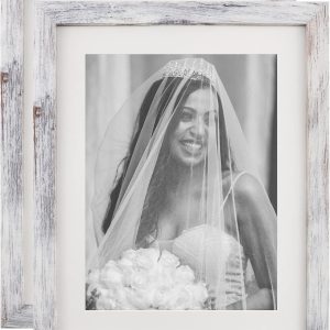 TOFOREVO Picture Frames 8x10 Set of 2 Distressed White Wood Grain Photo Frame for Gallery Wall Mounting or Tabletop Display